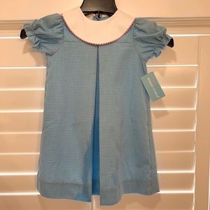 3t Monday’s Child NWT BLUE/white checked dress with collar